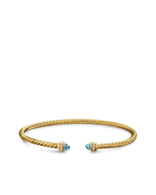 David Yurman Metallic 18Kt Classic Cablespira Diamond Bracelet (3Mm)