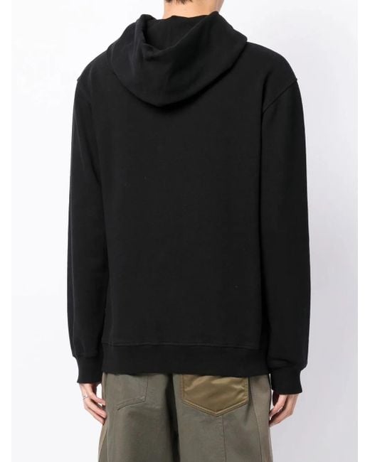 Maharishi Black Graphic-Print Drawstring Hoodie for men
