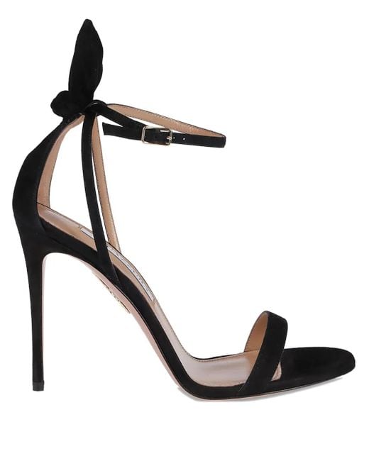 Aquazzura Black 105Mm Bow-Embellished Pumps