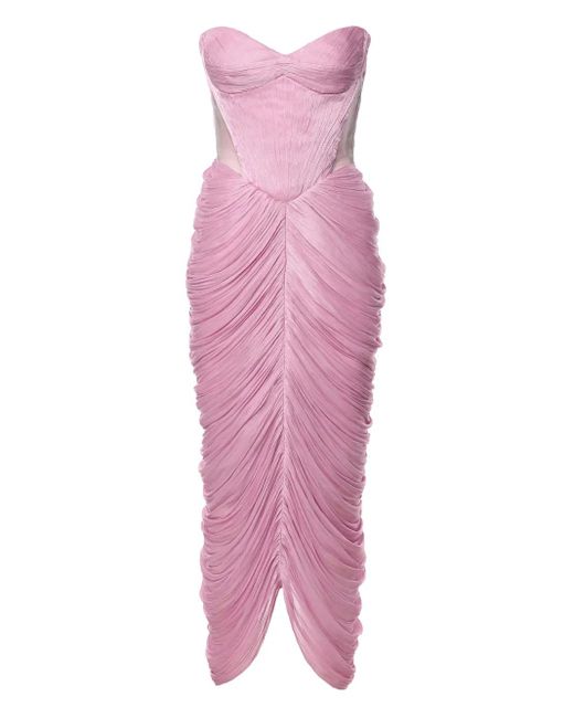 Vestido drapeado estilo corsé Ana Radu de color Pink