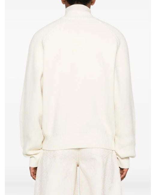 Jacquemus Truien & Vesten ,Wit ,Wol Off- Geborduurde Trui in het White voor heren