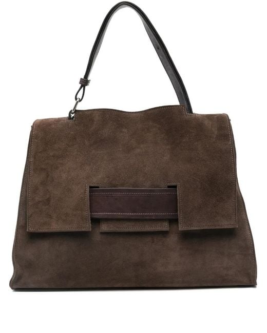 Borsa Tote Con Battente di SOMMET in Brown