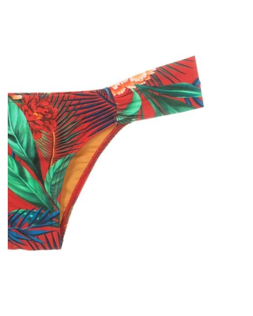Lygia & Nanny Natural Ritz Botanical-Print Bikini Bottoms