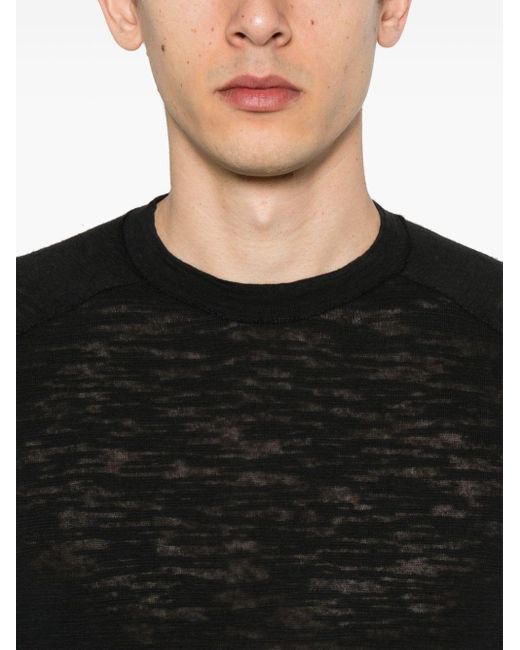 Camisa con textura flameada Transit de hombre de color Black