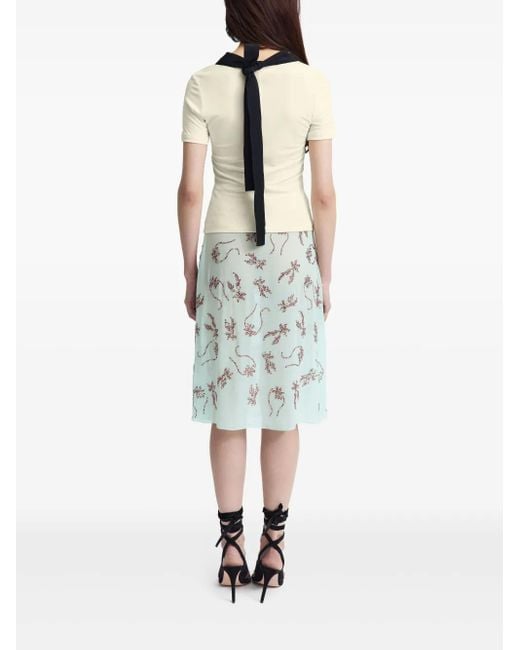 16Arlington White Dafne Midi Skirt