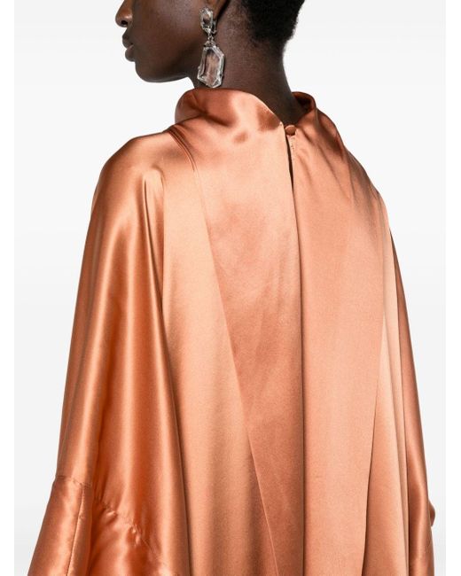 Robe longue imprimée ‎Taller Marmo en coloris Orange