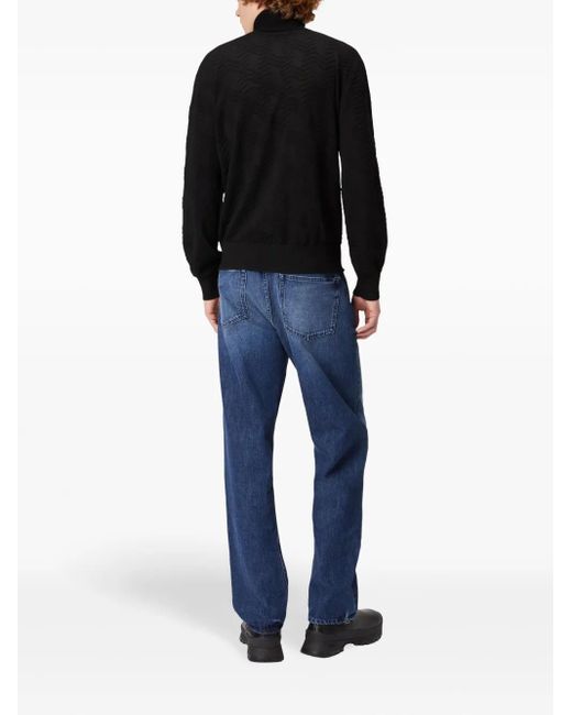 Missoni Black Chevron Roll-Neck Jumper for men