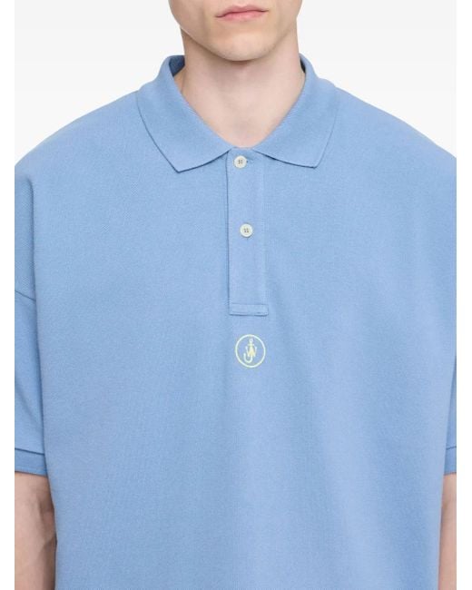 J.W. Anderson Poloshirt mit Logo-Stickerei in Blue für Herren