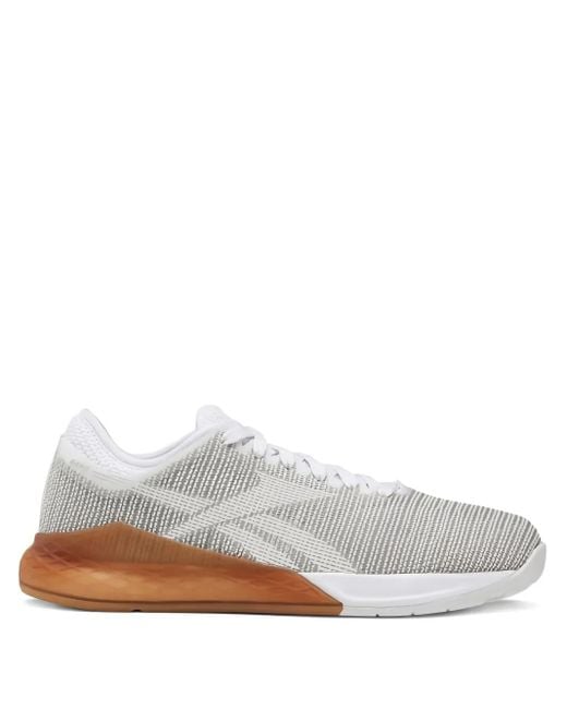Reebok White Nano 9 /Skull" Sneakers