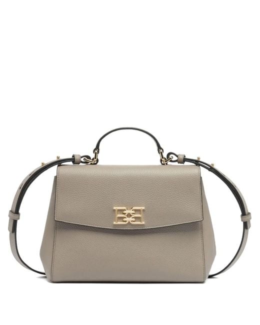 Bally Metallic Grained Top-Handle Tote Bag