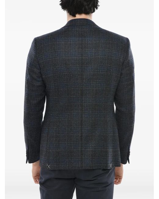 Corneliani Black Nino Danieli Checked Blazer for men