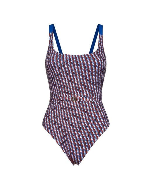 Bañador Ff Waves Con Cinturón Fendi de color Purple