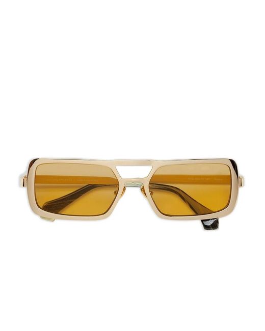Retrosuperfuture Yellow Stereo Sonnenbrille Mit Eckigem Gestell