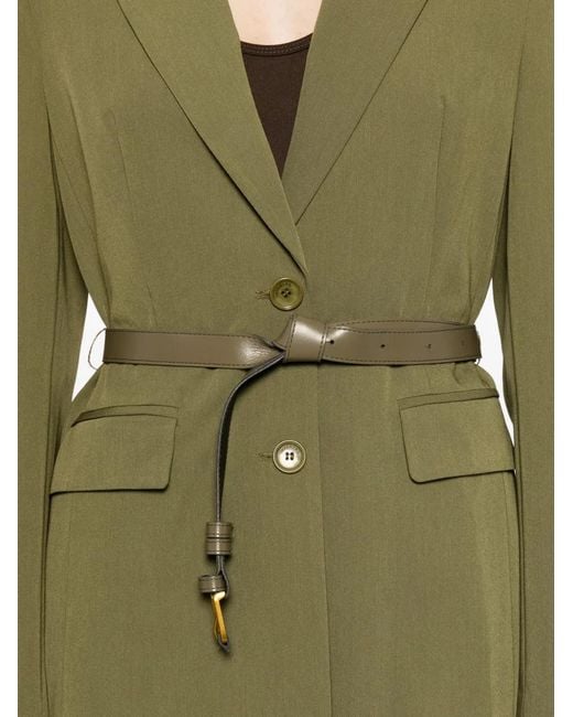 Blazer Con Botones Y Cinturón Imperial de color Green