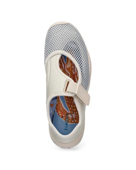 Lacoste White Baskets Basses Mystere À Attache Scratch