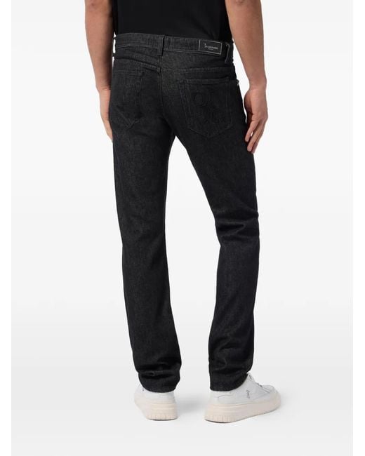 Billionaire Black Straight-Cut Jeans for men