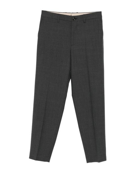 Berwich Gray Pressed-Crease Trousers