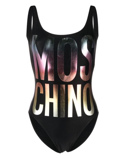 Moschino Black Badeanzug mit Rückenausschnitt