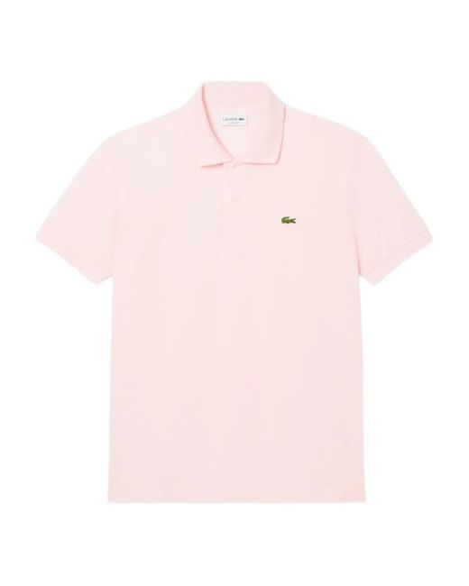 Lacoste Pink L.12.12 Short-Sleeve Polo Shirt for men