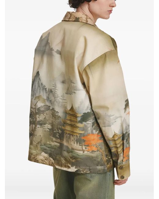 IRINA VOINEA Gray Japanese Overshirt for men