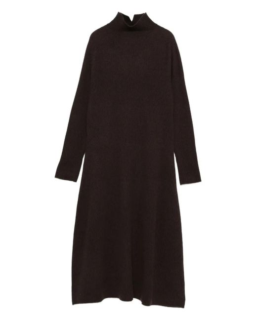 Antonelli Black High-Neck Knit Dress
