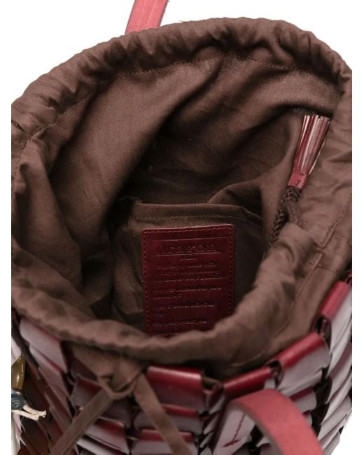 Dragon Diffusion Leren Bucket-Tas in het Red