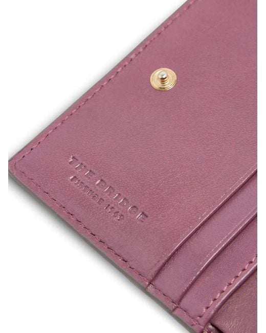 The Bridge Purple Lucrezia Logo-Print Leather Wallet
