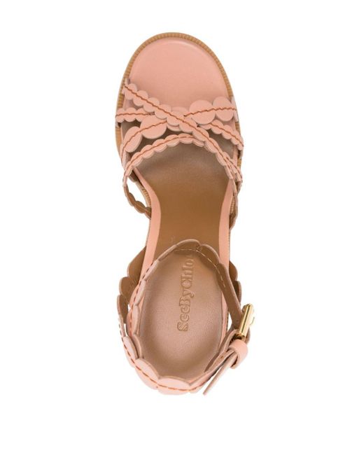 See By Chloé Pink Kaddy 90mm Leather Sandals