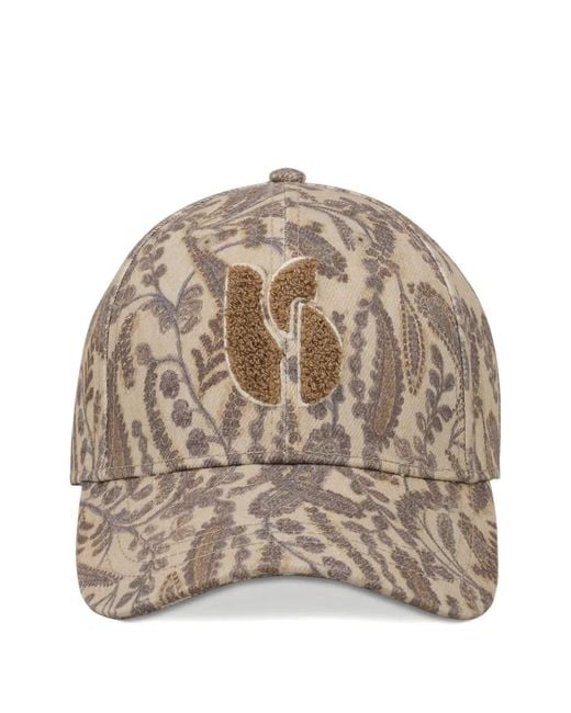 Ba&sh Natural Hari Floral Embroidery Cap