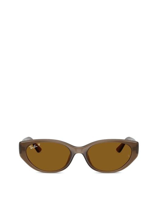 Ray-Ban Natural Oval-Frame Sunglasses