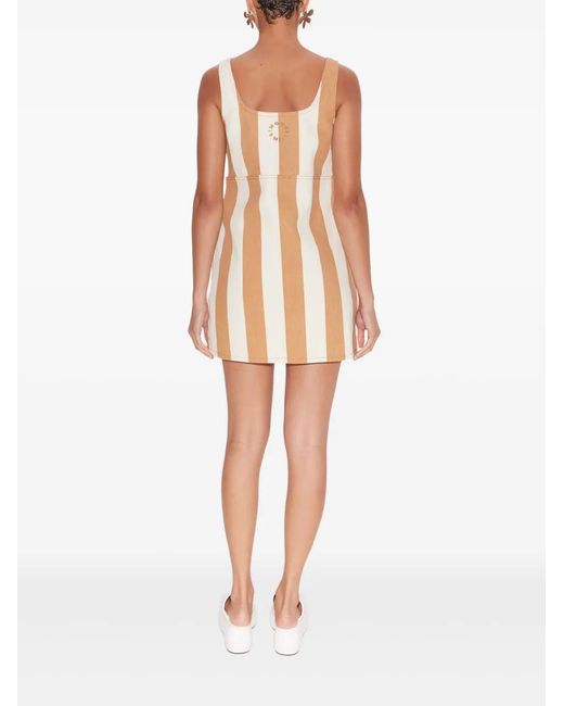 Simon Miller White Sahara Striped Denim Dress