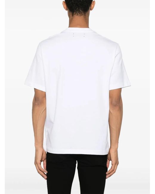 Amiri White Logo-Print Cotton T-Shirt for men