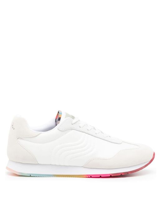 Paul Smith White Domino Swirl-embroidered Sneakers