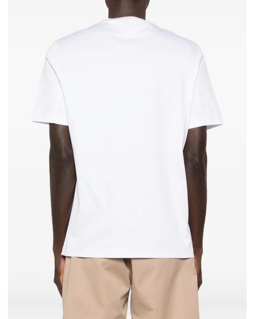 Brunello Cucinelli White Crew-Neck T-Shirt With Graphic Print for men