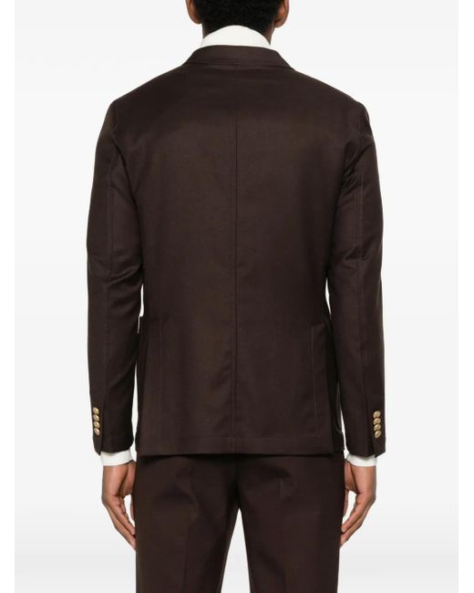 Manuel Ritz Brown Double-Breasted Button Jacket for men