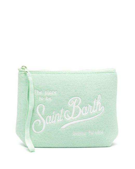 Mc2 Saint Barth Green Aline Terry-cloth Wash Bag