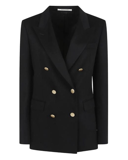 Tagliatore Black Double-Breasted Blazer