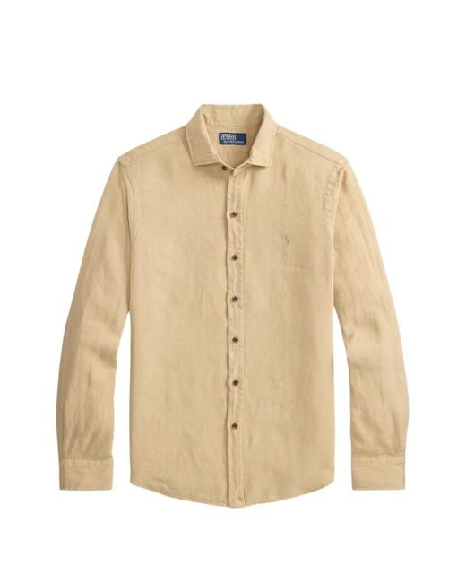 Polo Ralph Lauren Natural Custom Fit Pony-Embroidered Shirt for men