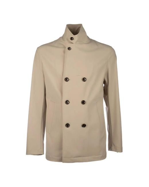 Montecore Natural Double-Breasted High-Neck Jacket for men