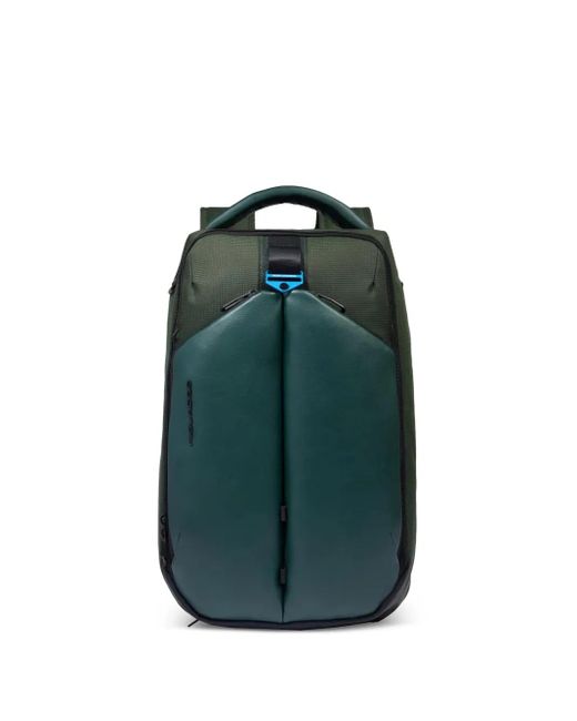 Piquadro Green Logo-Embroidered Backpack