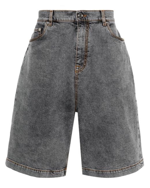 Etro Pegaso Jeans-Shorts in Gray für Herren