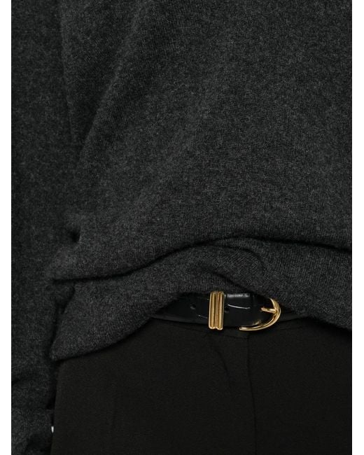 Totême  Black V-Neck Cashmere Sweater