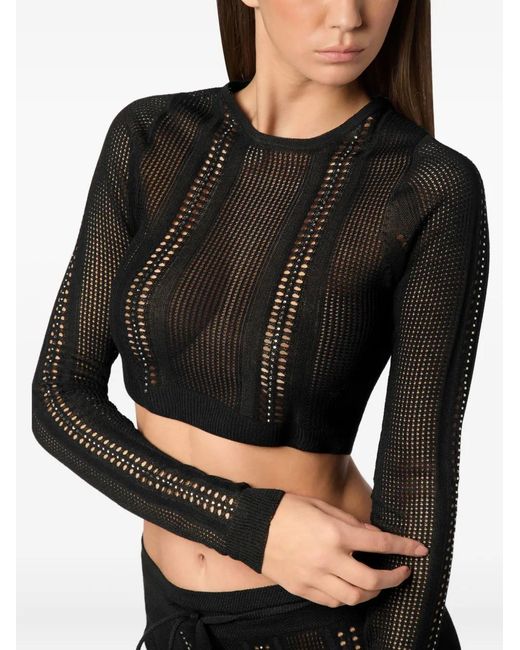 Philipp Plein Black Knit Top