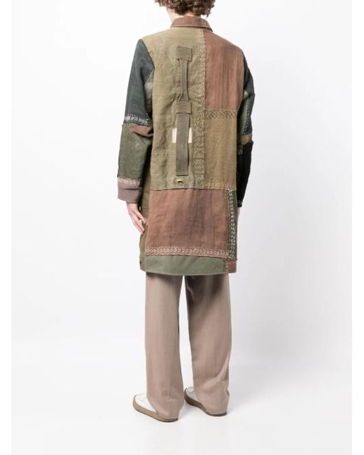 By Walid Green Cedric Cotton Single-Breasted Coat for men