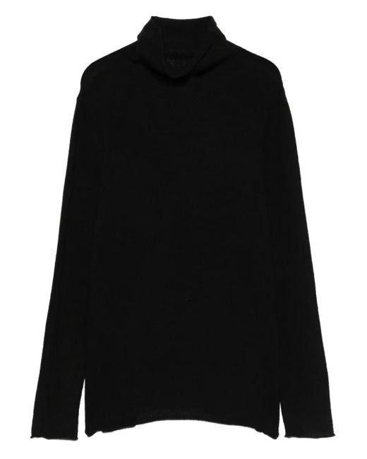 Be You Black Gerippter Rollkragenpullover