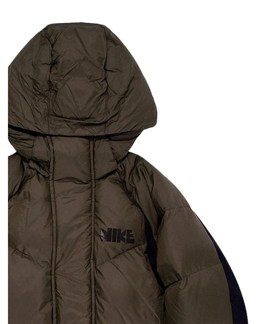 Nike Green Panelled Puffer Jacket for men