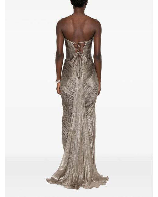 Maria Lucia Hohan Natural Zephyra Side-Slit Maxi Dress