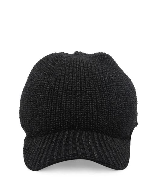 Liu Jo Black Sequin-Embellished Knitted-Construction Cap
