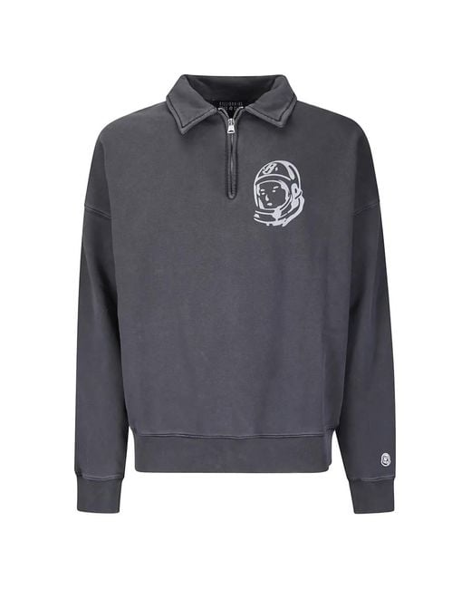 BBCICECREAM Gray Arch Logo Quarter-Zip Polo Shirt for men