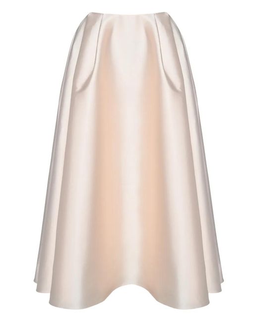 Anouki White Jupe Mi-Longue À Coupe Évasée